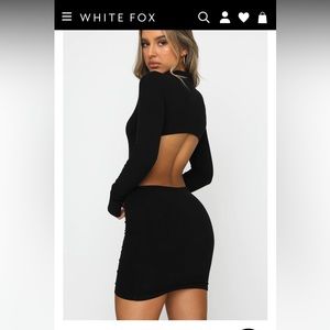 NWT White fox backless dress